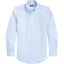 Polo Ralph Lauren FW23 Solid Color Small Pony Embroidered Single-Breasted Casual Long Sleeve Shirt Men shirts Blue 710791449-040 S