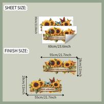 Creative Sunflower English Slogan Bedroom Living Room Entrance Hall Home Background Beautification Wall Stickers