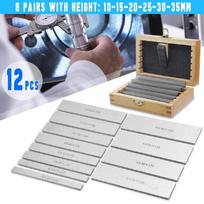 6 poros 12 vnt. paralelių kaladėlių matuoklių blokų CNC frezavimo kaladėlių rinkinys 120 mm x (10-35 mm) Idealiai tinka Vice frezavimo staklėms, tekinimo staklėms