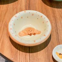 Cute ceramic pet special products pet food basin cat mini food bowl dog drinking water food basin cat bowl dog bowl cat mini food bowl - brown croissant
