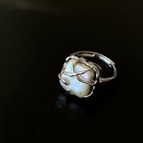 2023 New Arrival Trendy Pearl Crystal Thai Silver Female Ring For Women Christmas Gifts Hand Accessories Never Fade resizable