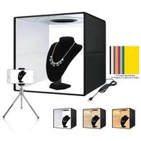 40cm sulankstomas fotostudijos šviesos dėžės rinkinys su 6 fonais, profesionali fotografavimo palapinė softbox produktų fotografijai ir vaizdo įrašams juoda