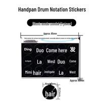 Universal Musical Instrument Handpan Note & Scale Stickers black
