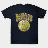 Men Black Print T-shirt Dazed And Confused No-Cut Heat Transfer Print Cotton Tshirt XL