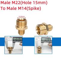 1 vnt. 3/8  1/4  M14 M18 M22 sriegio vidinis adapteris aukšto slėgio plovimo degikliui F22 to M14(S) beige