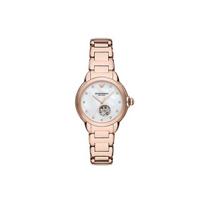 Emporio Armani Rankinis laikrodis Automatinis mechaninis judėjimas Nerūdijančio plieno apyrankė 34 mm Baltas ciferblatas Moteriškas laikrodis AR60072 White Dial