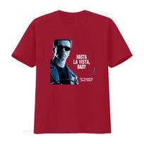 Terminator 2 Arnold Schwarznegger Hasta La Vista 90s Movie Retro Style T Shirt vintage Washed designer clothes Slightly S black