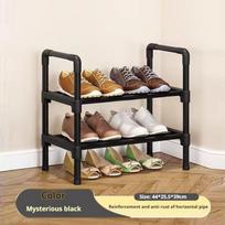 Simple Shoe Rack Black elevated shoe rack Simple multi-layer shoe cabinet Small footprint and Strong load-bearing capacity