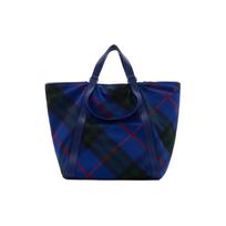 Burberry languotas nailoninis pirkinių krepšys Mėlynas Žalias Didelis Odinis Rankena Peties Rankinė Moterims Kasdienėms Kelionėms 80864771 Basic Set (Bag+Dust Bag)