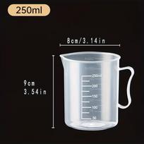 Heat Resistant Kitchen Measuring Cup with Scale Transparent Liquid & Dry Ingredient Measuring Jug for Cooking, Baking, Milk, Water & Flour 250ml