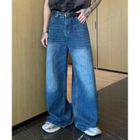 Men's Clothing 2026 Fall/Winter American Retro Wide-Leg Pants Loose Fit Ins Denim Trousers for Men S