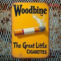 The Great Little Cigarettes Metal Wall Art  Rustic Western Decor with Distressed Yellow Background  Woodbine Cigarette D 20x30cm（7.8x11.8inch）