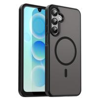 Samsung Galaxy A26 5G telefono dėklas, magnetinis smūgiams atsparus matinis telefono dėklas, skirtas Samsung Galaxy A26 5G juoda