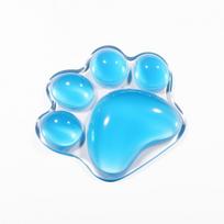 Pink Cat Paw Silicone Wrist Rest Mouse Pad - Non-Slip, Cute Office Accessory, Small Size, 3D Design
