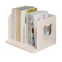 Cute Bookends Organizer for Desk Pastel Kids Book Holder Shelf with Multi-Compartment, Anti-Tip Base & Open Design, Study Decor for Textbooks B