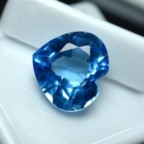 9.00 Carat SAPPHIRE Natural Ceylon Heart Cut CERTIFIED Blue Loose Gemstone 13.4 mm approx