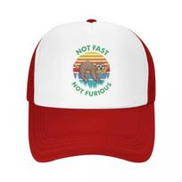 Custom Classic Retro Sunset Lazy Sloth Baseball Cap for Unisex Women Adjustable Trucker Hat Sun Protection Snapback Trucker Cap One Size
