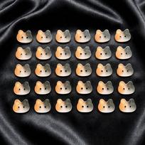 30pcs Grey Cat 12mm Kitty Buttons Cute Resin Calico Cat Buttons Creative Fashionable Ginger Cat Buttons Clothing Coat