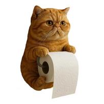 Simple Installation Cat Toilet Paper Holder Resin Hanging Paper Towel Stand  RV Travel Style 6