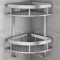 TLXT Space Aluminum Corner Bathroom Shelf