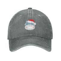 Cute Christmas Hippo Watercolor Style Baseball Cap for Men Women Vintage Trucker Hat Golf Hats Dad Caps Adjustable