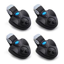 4Pcs Electronic Led Light Fishing Bite Sound Alarm Alert Bell Clip On Fish Rod