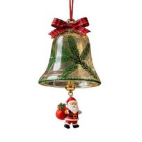 Kalėdiniai varpeliai Xmas eglutės kabinukai Skambantys varpeliai su Kalėdų Seneliu/Briedžiu/Pingvinu papuošalai šventiniam namų eglutės dekoravimui A brown