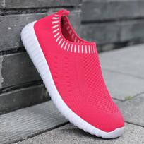 Men Women Summer Casual Sports Sneakers Breathable Mesh Fashion Flat Women's Ultra Light Walking Shoes Fly Woven Outdoor Fashionable Soft 36