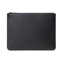 Givenchy Hollow Strap Leather Zipper Clutch Bag Large Men clutch bags Black BK600JK0GK-001 Basic Set (Bag+Dust Bag)