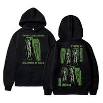 Limited Rock Band Type O Negative Hoodie Skeleton Graphic Hoodie Men's Women Gothic Vintage Oversized Hooded Sweatshirt Pullover 4XL