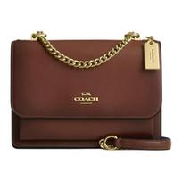 Trenerė Klare Metalinė Etiketė Odinė Crossbody Rankinė Moteriškos rankinės Auksinė Raudonmedžio CDY35-IMR1W Basic Set (Bag+Dust Bag)