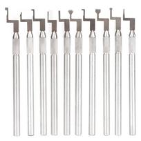 10Pcs Precision Metal Construction Wax Carving Pen With Handle Jewelry Making Tool Engraving Tool Wax Carving