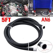 5FT AN6 AN10 Universali automobilio kuro žarna Alyvos dujų linija Nailoninė plieninė pintinė Radiatoriaus stabdžių žarnos vamzdis Nailoninė/nerūdijančio plieno pintinė gray
