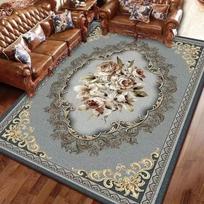 European Retro Flower Carpet Non-slip Large Area Rug Soft Foot Mat for Living Room Hall Sofa Home Decoration 80x120cm