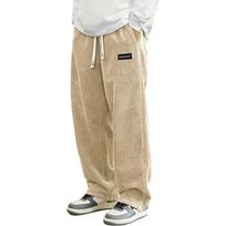 Corduroy casual pants for men, loose-fitting, sporty, trendy, versatile long pants M