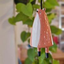 Hot Cute Ceramic Bells Collection Cartoon Craft Handmade Wind Chimes Simple Yard Pendant Home Decoration
