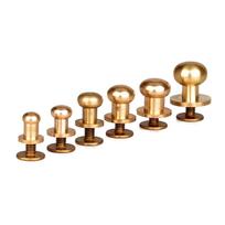 10pcs Decorative Buttons Leather Tools Brass Bag Rivet Screw Sewing Button Studs botones para manualidades 5/6/7/8/9/10mm 5mm
