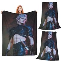 Baldur's Gate 3 Astarion Vampire Character Blanket Soft Warm Flannel Throw Blanket Plush for Bed Living room Picnic Travel Couch 80x120cm