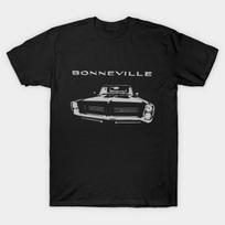 Men Black Print T-shirt 64 Bonneville No-Cut Heat Transfer Print Cotton Tshirt 3XL
