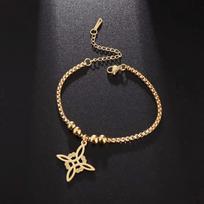 Witchcraft Witch Knot Charm Bracelet Women Stainless Steel Box Chain Bracelet Irish Celtic Knot Amulet Jewelry Gift