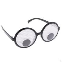 Googly Eyes Glasses – Round Wiggle Eye Favors, Novelty white
