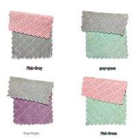 Thickened Coral Fleece Scouring Pad: Absorbent, Non-Stick Oil Kitchen Cleaning Cloth 14*21cm, loose piece
