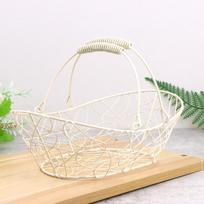 Portable Metal Wire Basket, Multi-purpose Organizer for Eggs, Fruits and Bread, Suitable for Kitchen, Home and Picnic
