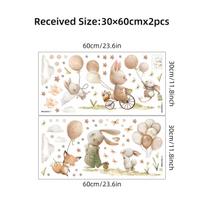 Cartoon Bunny Rabbit Wall Stickers for Kids Room Background Baby Nursery Wall Decals Living Room Decoration Bedroom Home Decor