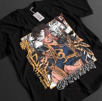 Anime Record Of Ragnarok Qin Shihuang Black TShirt Gift For Otaku S gray