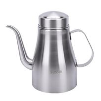 Stainless Steel Oil Can with Lid Large Capacity Oil Storage Container Leakproof Oil Bottle Seasoning Dispenser for Kitchen Restaurant 32oz