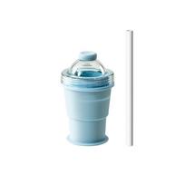 Easy To Demold Ice Cube Water Bottle with Straw Ice Kettle Folding Ice Mold Cup  Cold Juice