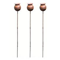 3Pcs Rusty Metal Garden Stake Rusty Flower Yard Art Iron Flower Decoration for Outdoor Rusty Decorative Ornament Gift 1