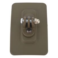 Helmet Mount Quick Installation Hook and Loop Fastener Nylon High Strength Helmet Mount Base for Outdoor Activities Tan
