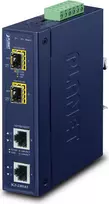 Planet IGT-2205AT pramoninis 2 prievadų Gigabit Ethernet į SFP medijos keitiklis, IP30, -40°C iki 75°C